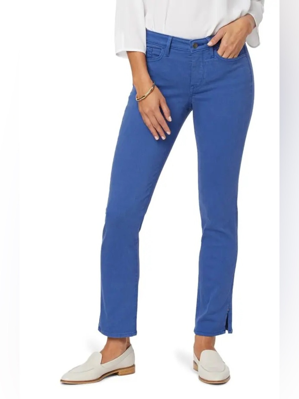 NYDJ Straight Leg Jeans in Bright Blue